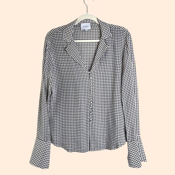 Reformation Checkered Button Up Top - Picture 2 of 7